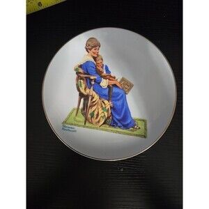 VINTAGE Norman Rockwell Plate, “Bedtime”Porcelain 1984